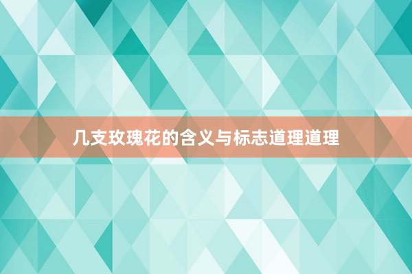 几支玫瑰花的含义与标志道理道理